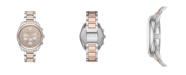 Michael Kors Women's Janelle Women's Two-Tone Pav&eacute; Glitz Bracelet Watch 42mm MK7098